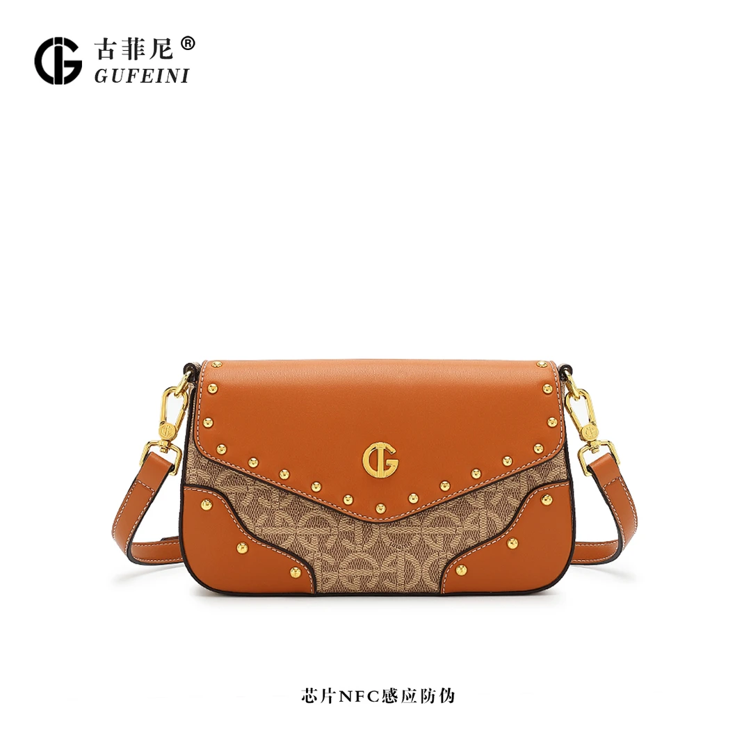 Gufeini/古菲尼女士秋冬新款单肩斜挎包小众设计百搭信封包9312