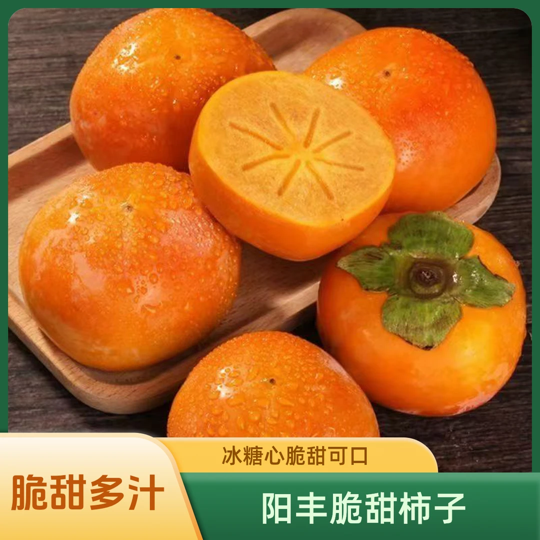 【果园直发】山西阳丰甜脆柿子带箱5斤现摘新鲜孕妇水果甜柿子