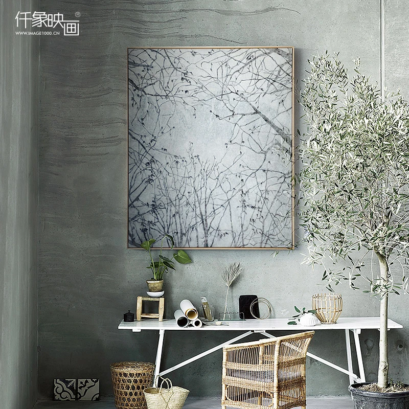 艺术家尹宇宁联名仟象映画 寒山新中式客厅卧室装饰画挂画壁画