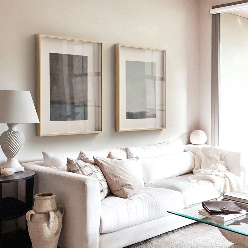 北欧三联客厅装饰画现代高端沙发背景墙壁画抽象走廊玄关挂画创意
