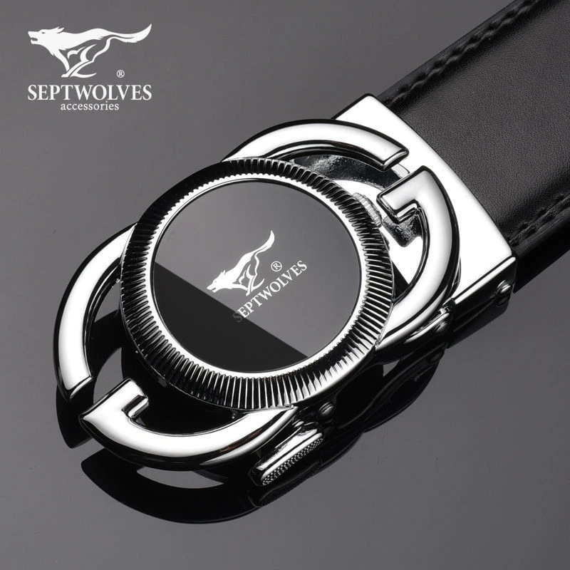 七匹狼皮带男新款真皮自动扣纯牛皮男士腰带韩版潮时尚年轻人裤带