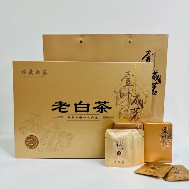 《老白茶·小方片》2018年福鼎高山白茶老白茶寿眉饼干茶独立泡袋