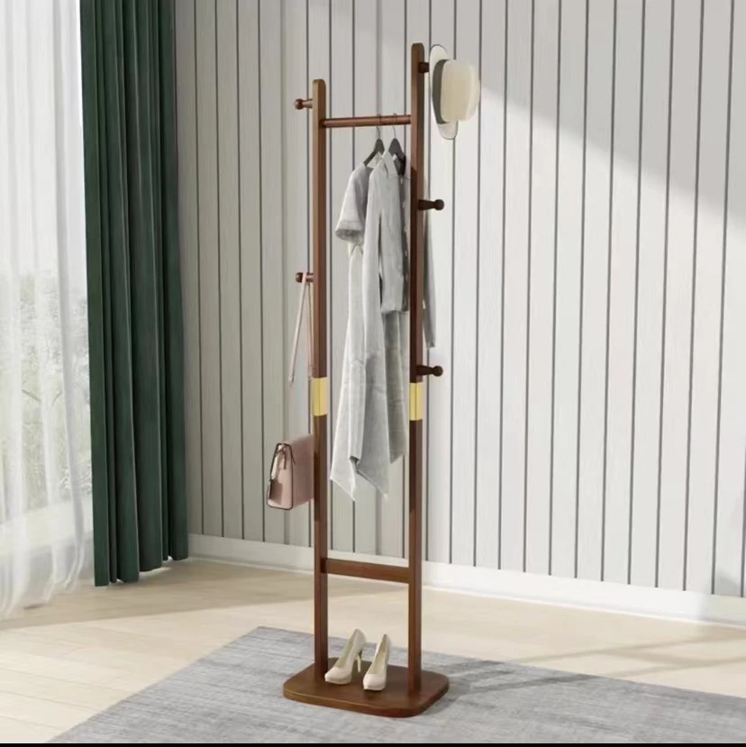 【洋晨专属】实木衣架落地挂衣架卧室衣帽架家用室内晾衣架