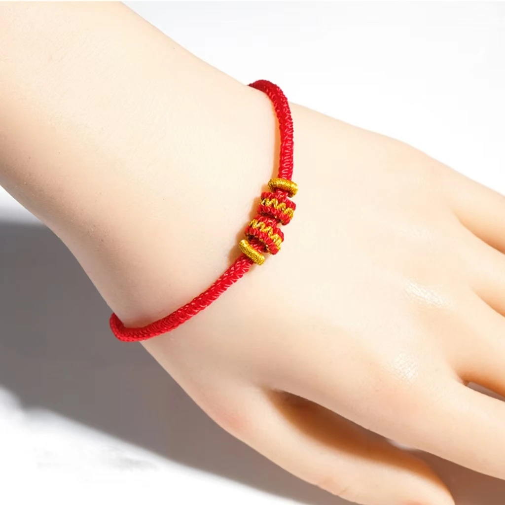非金属布艺手链 《九姑娘》新年红手绳