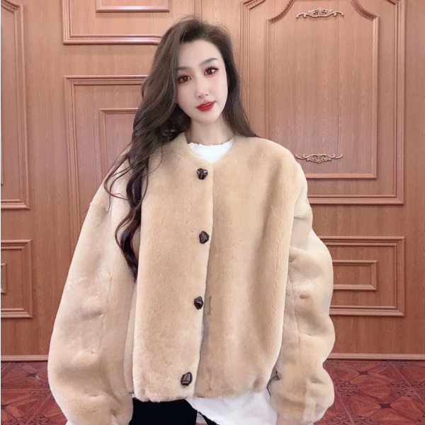 【F.F】-2024新款羊皮皮毛一体外套-MQ240932