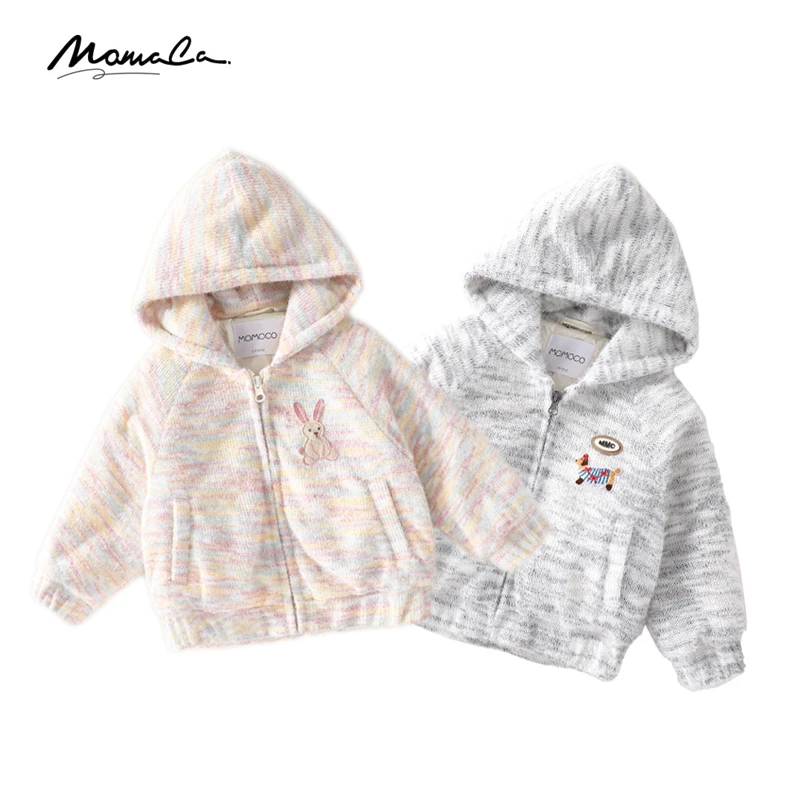 MOMOCO冬季新款男童可爱腊肠小狗毛衣轻羽绒服外套75430103011