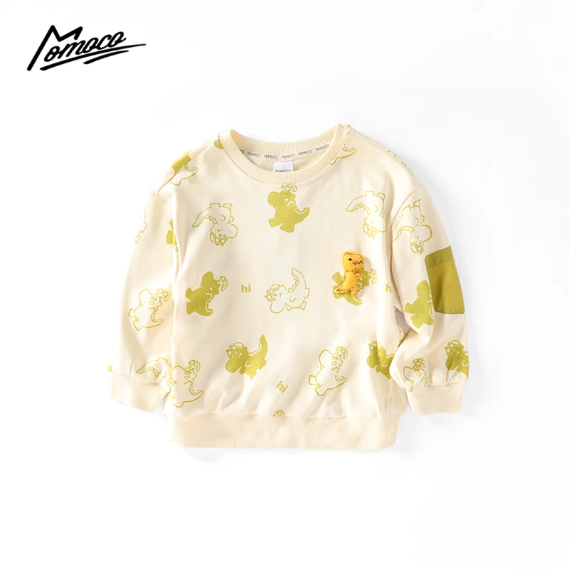 MOMOCO2024款秋季男童洋气休闲小恐龙韩版卫衣75330232017