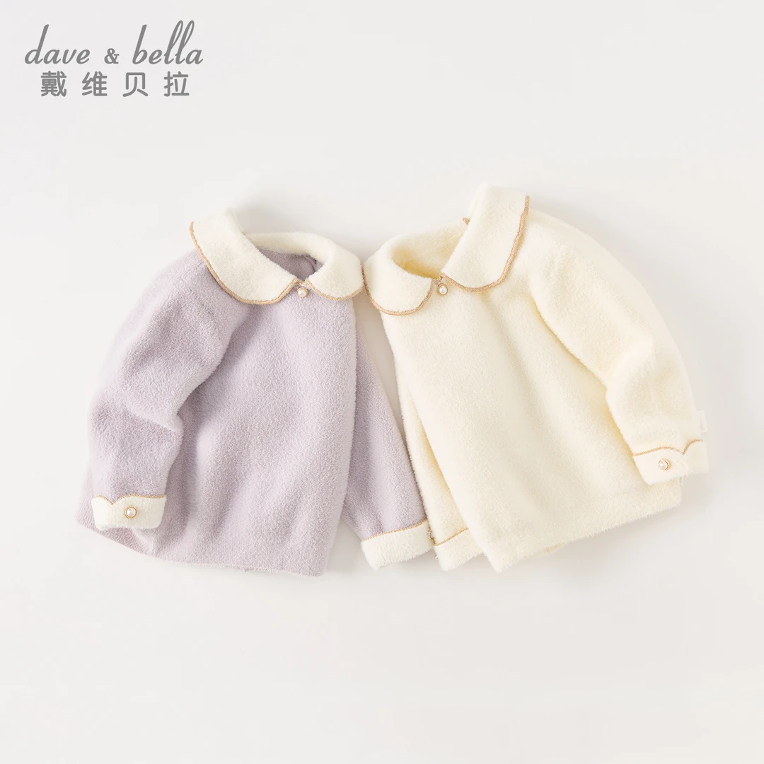 戴维贝拉女童毛衣儿童洋气套头衫宝宝秋冬针织衫童装DB4237325