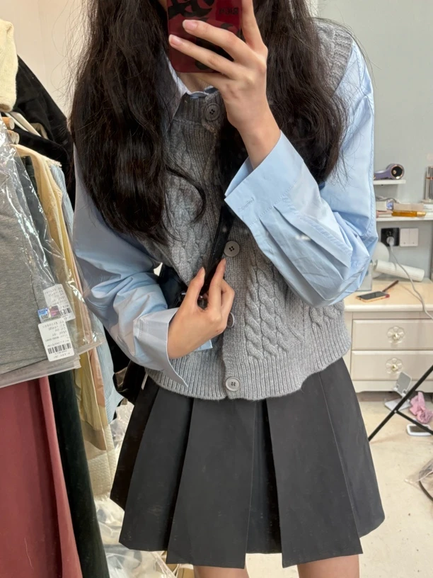 西装百褶裙（下单备注颜色➕尺码）