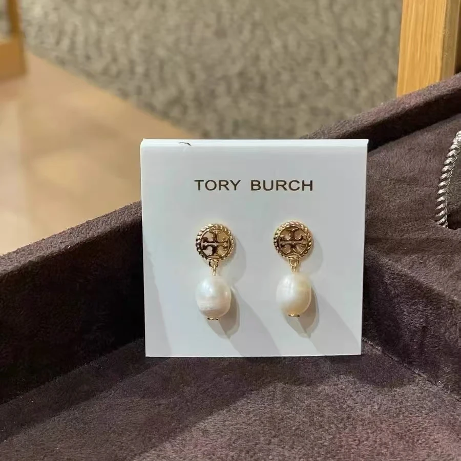 ToryBurch汤丽柏琦圆扣金色耳坠