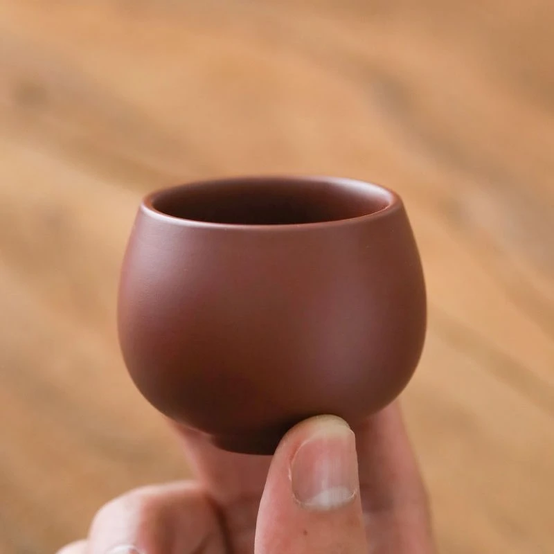 左桥-（2个装）朱泥大红袍罗汉杯　ZH00182