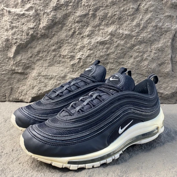 福利款 43码/市场价799/Nike Air Max 97 黑白色 休闲鞋 二手无盒