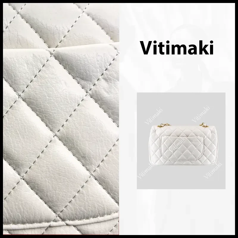 Vitimaki/定制*真皮定制斜挎包手提包A75牛皮纹（6052白色方锁）