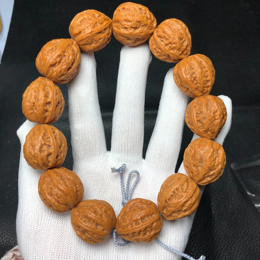 0331京八棱野生秋子核桃手串手持尺寸22mm左右干刷打底