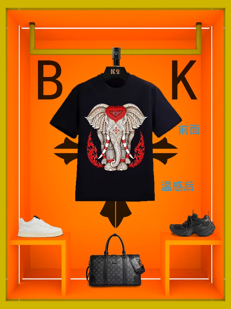 BFOFEOK【天地法象】夏季新款男士设计师半袖百搭时尚圆领短袖男