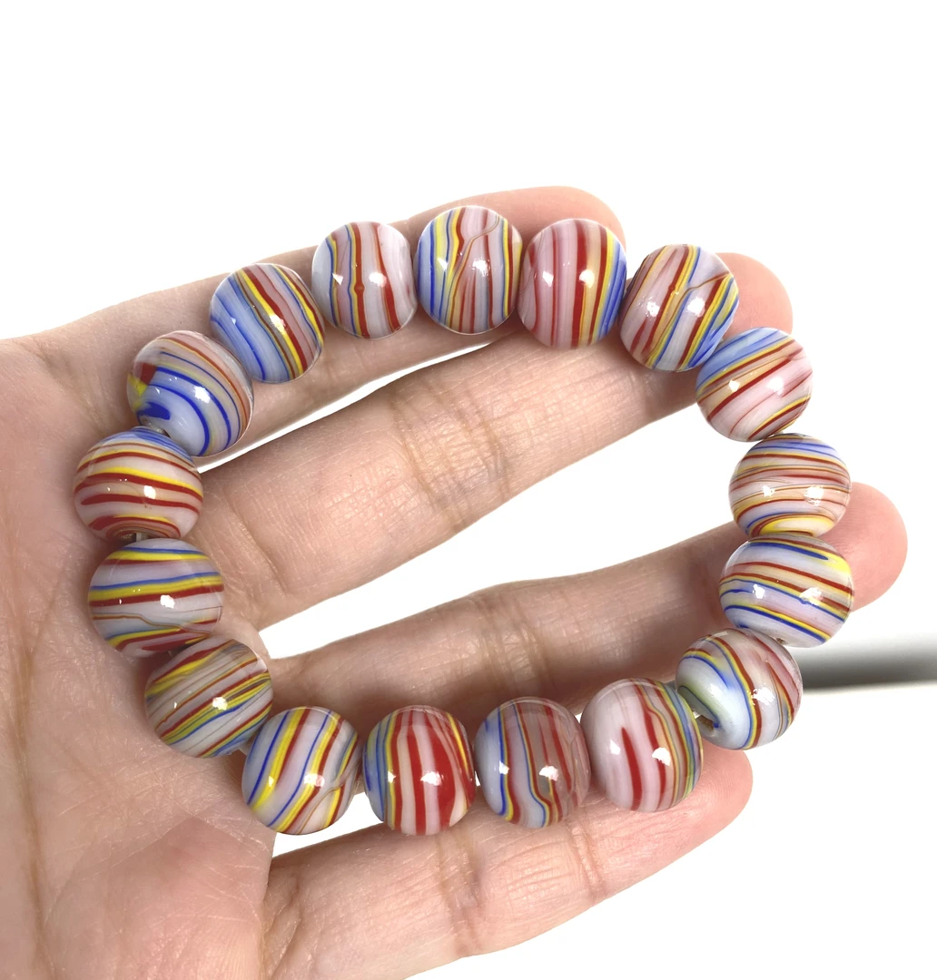 淄博博山大观园搅胎琉璃珠手串