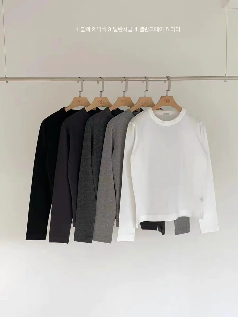 EGG新款好穿百搭宽领边T恤