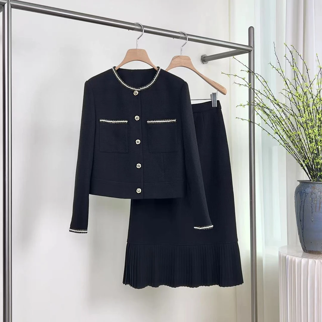 小香风2024新款轻奢名媛洋气上衣休闲百搭半身裙女X-ZB206