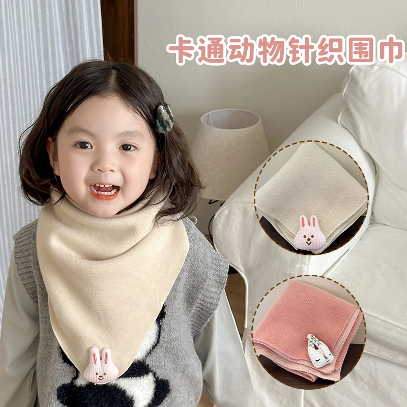 儿童围巾秋冬新款亲肤婴儿宝宝针织三角巾防风保暖围脖男女童脖套