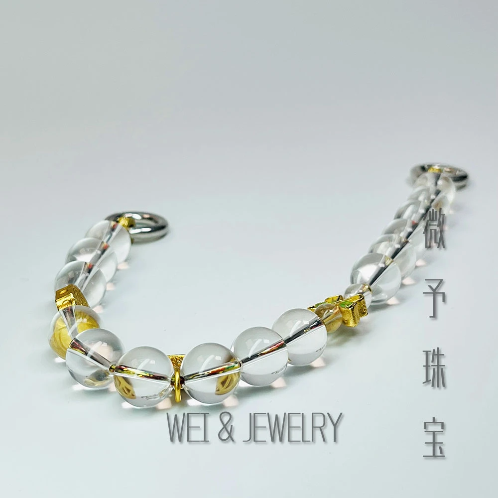 【微予珠宝】【微姐同款】天然高维白水晶手机链设计款多样性发其一