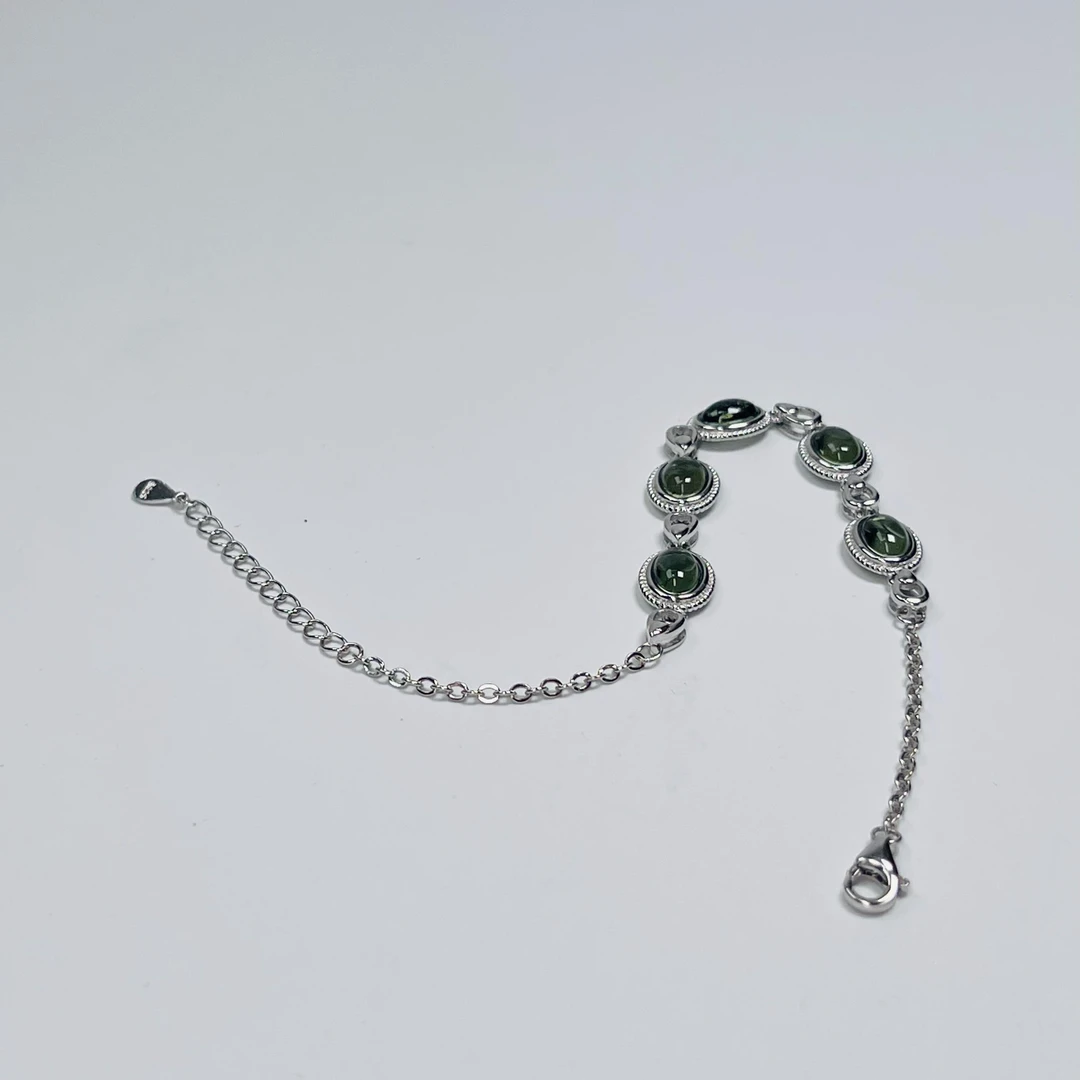 非金属玻璃手链 捷克爱心型绿星星手链稳定抵制意外多样性发一