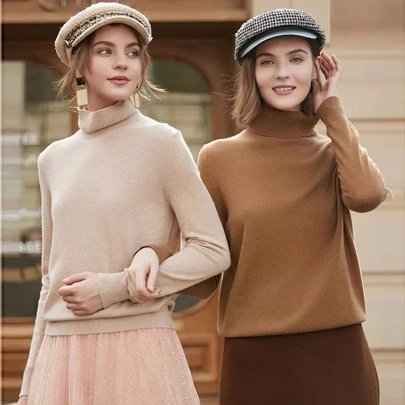 【商场同款】半高领套头针织衫纯色百搭保暖亲肤羊绒打底衫A301291