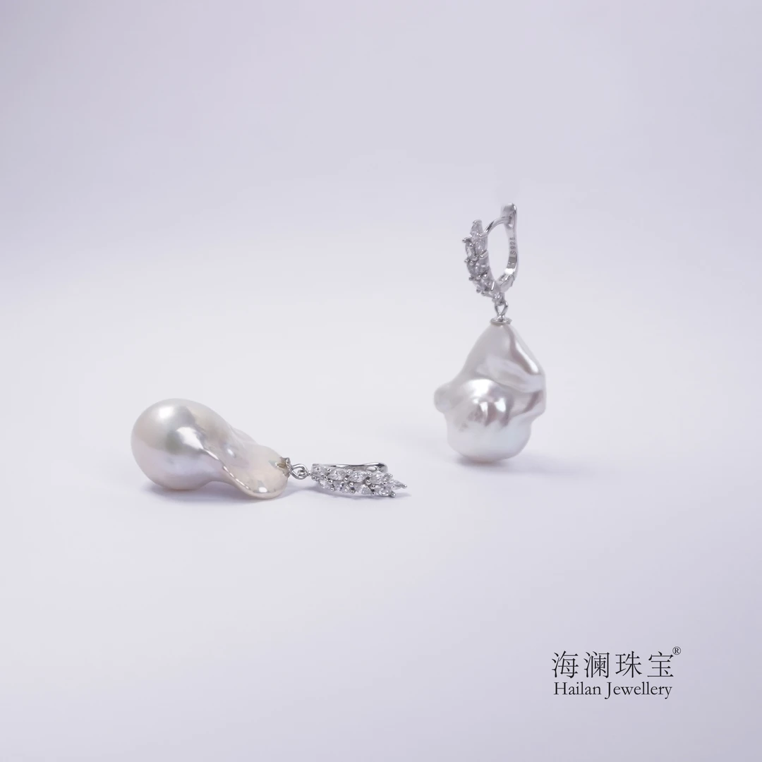 极光巴洛克耳坠15~22mm麦穗款S925银银色伴彩丰富设计气质时尚