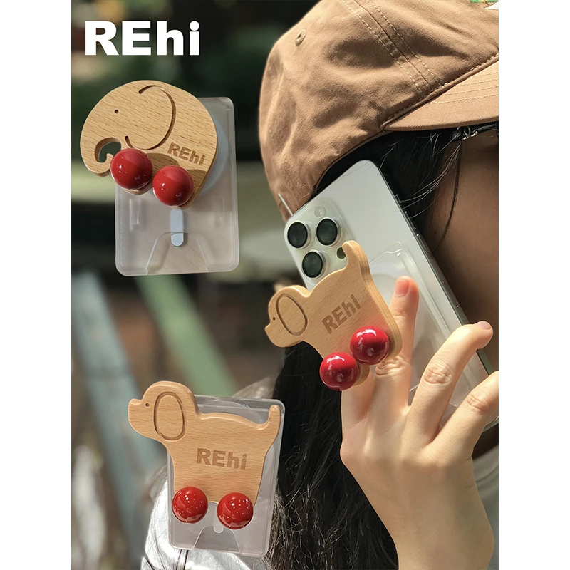 REhi 滑轮积木卡包支架 Magsafe磁吸手机支架多功能卡包iPhone