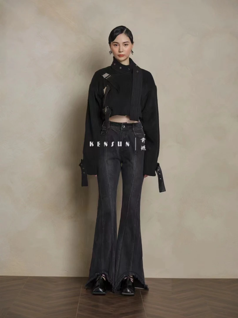 肯逊KENSUBN牛仔设计款裤子