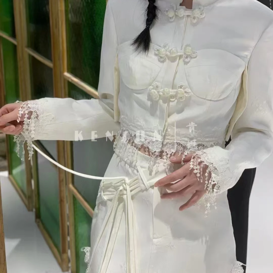 肯逊中式套装两件套上衣裙子