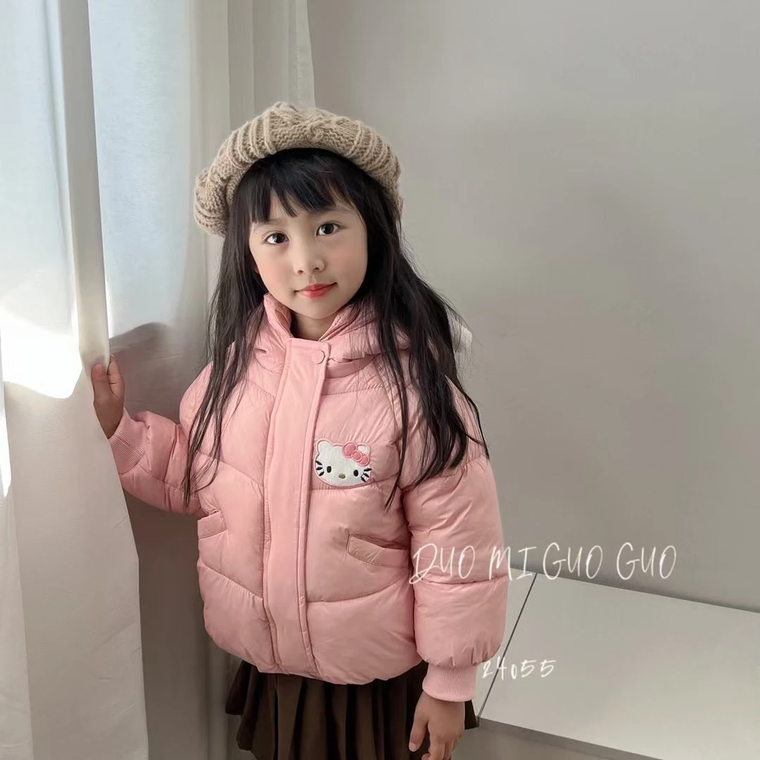 【现货爱心小KT棉衣】2455女童冬季韩系女宝宝时尚保暖洋气外套棉服
