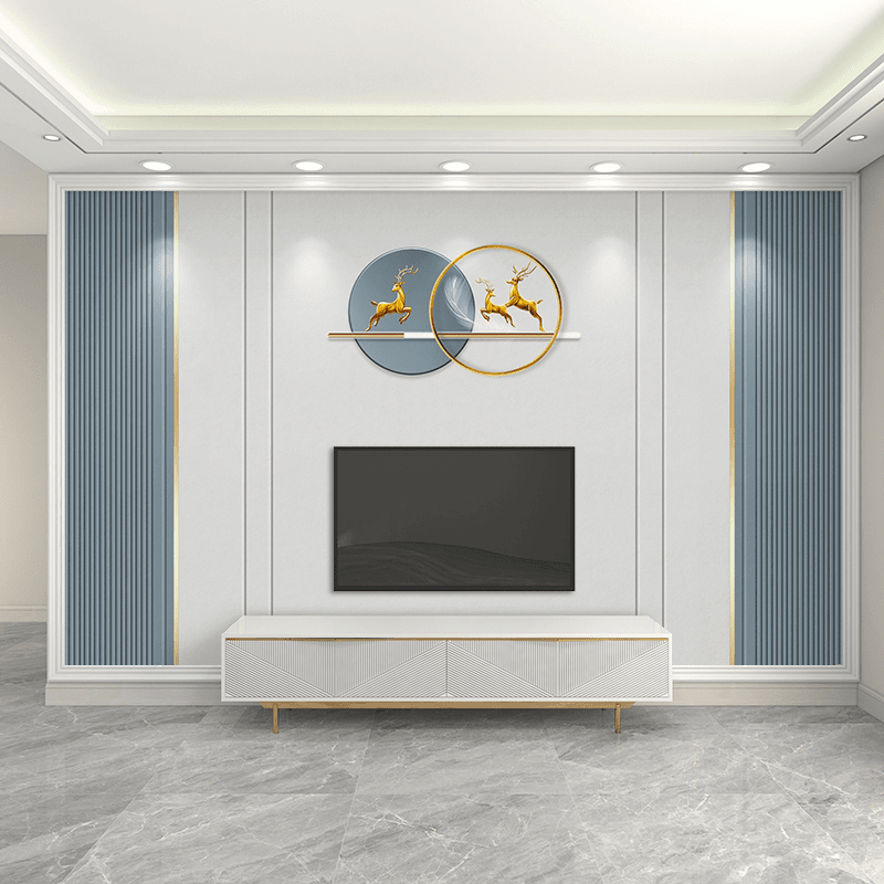 2022新款现代简约3d无缝麋鹿墙布卧室客厅墙纸电视背景墙壁布壁画