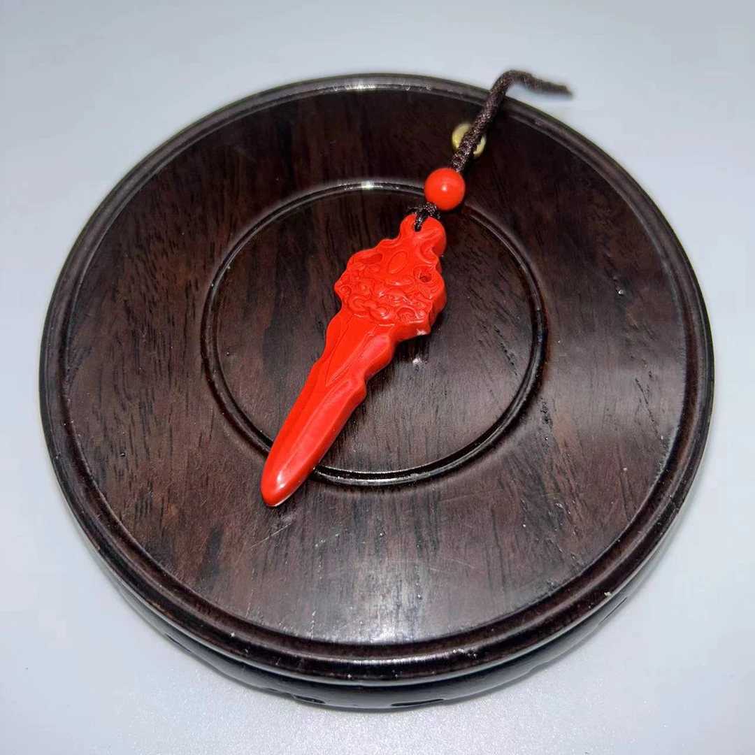 含辰砂工艺品红砂剑挂件