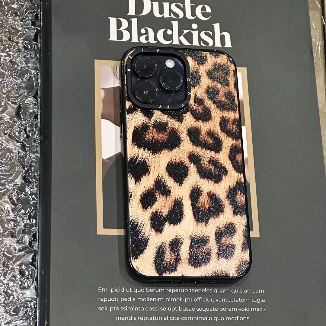 【豹纹-磁吸壳】手机壳适用于iPhone15promax/14/13