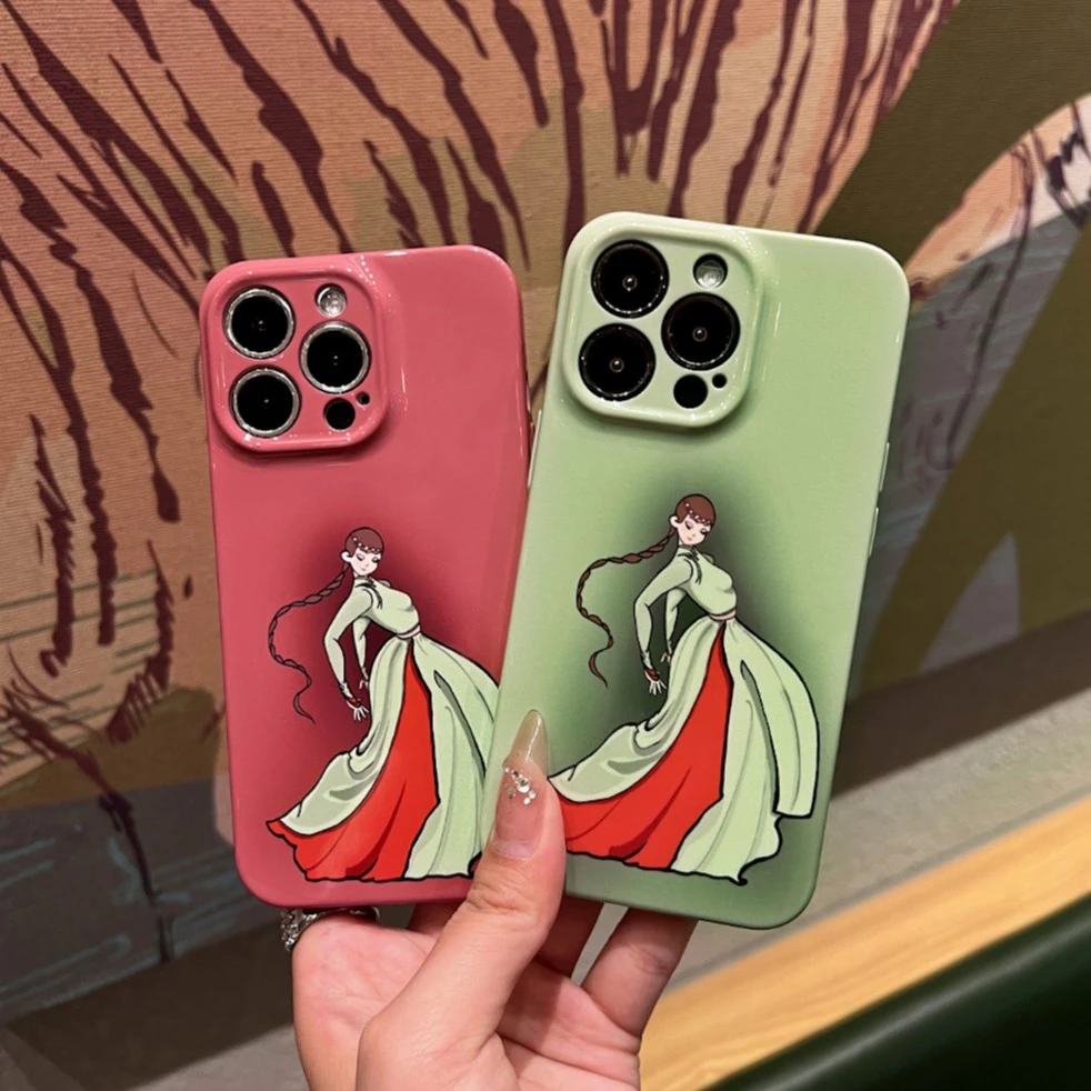 「苹果/华为/小米/OPPO/VIVO」蒙元素民族风创意舞蹈女款防摔手机壳