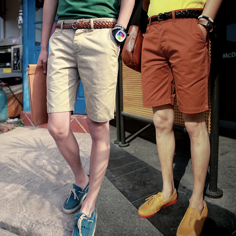 短裤男夏天五分裤韩版潮流修身男士休闲中裤夏季薄款宽松棉质裤子