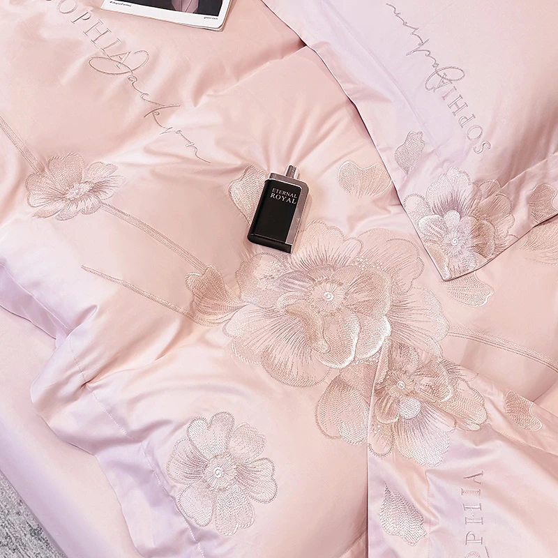 轻奢高端A类160支全棉床上四件套纯棉长绒棉秋冬加厚床品