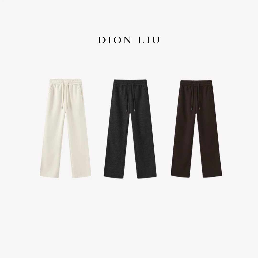 LIU SINYA｜【三色直筒裤】松紧腰显瘦直筒裤