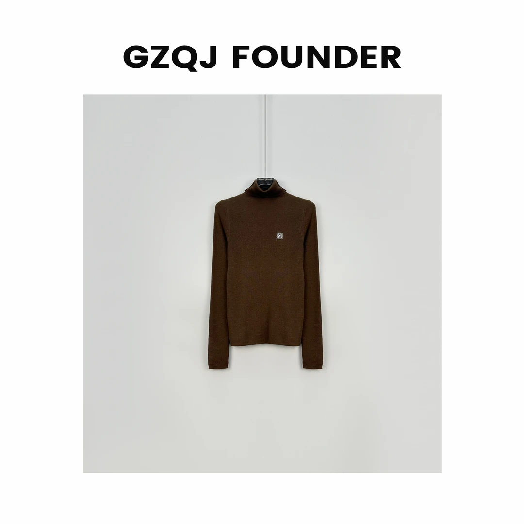 GZQJ【伦敦佳人】设计感简约纯色套头针织衫女  12