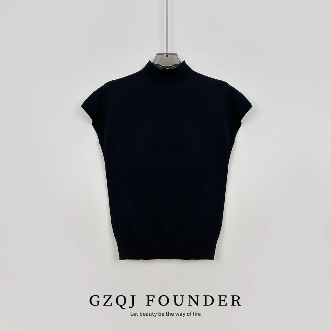 广州琴姐【太妃糖】半高领打底针织衫上衣 2756-1755