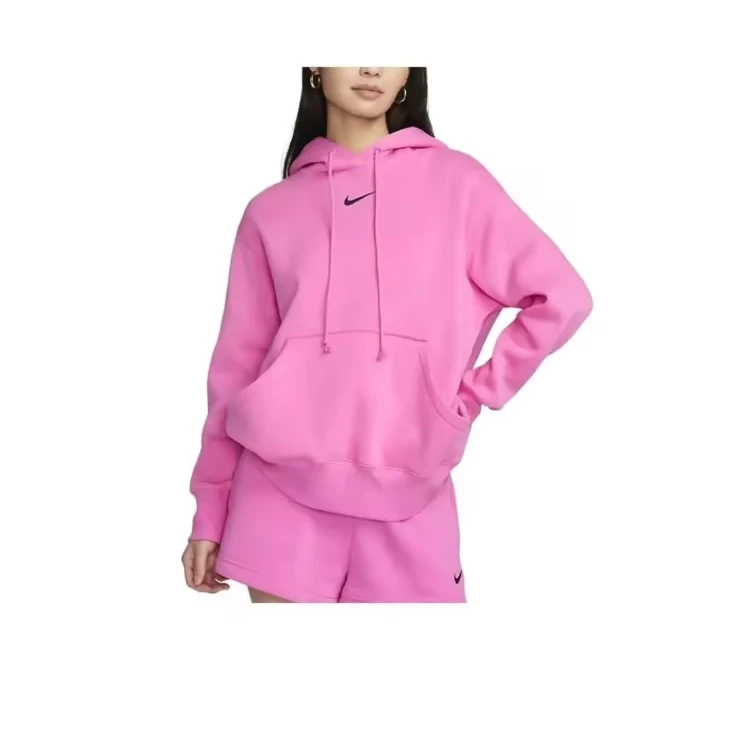 【卖场】Nike女子粉色针织保暖休闲百搭运动套头帽衫DQ5861-675