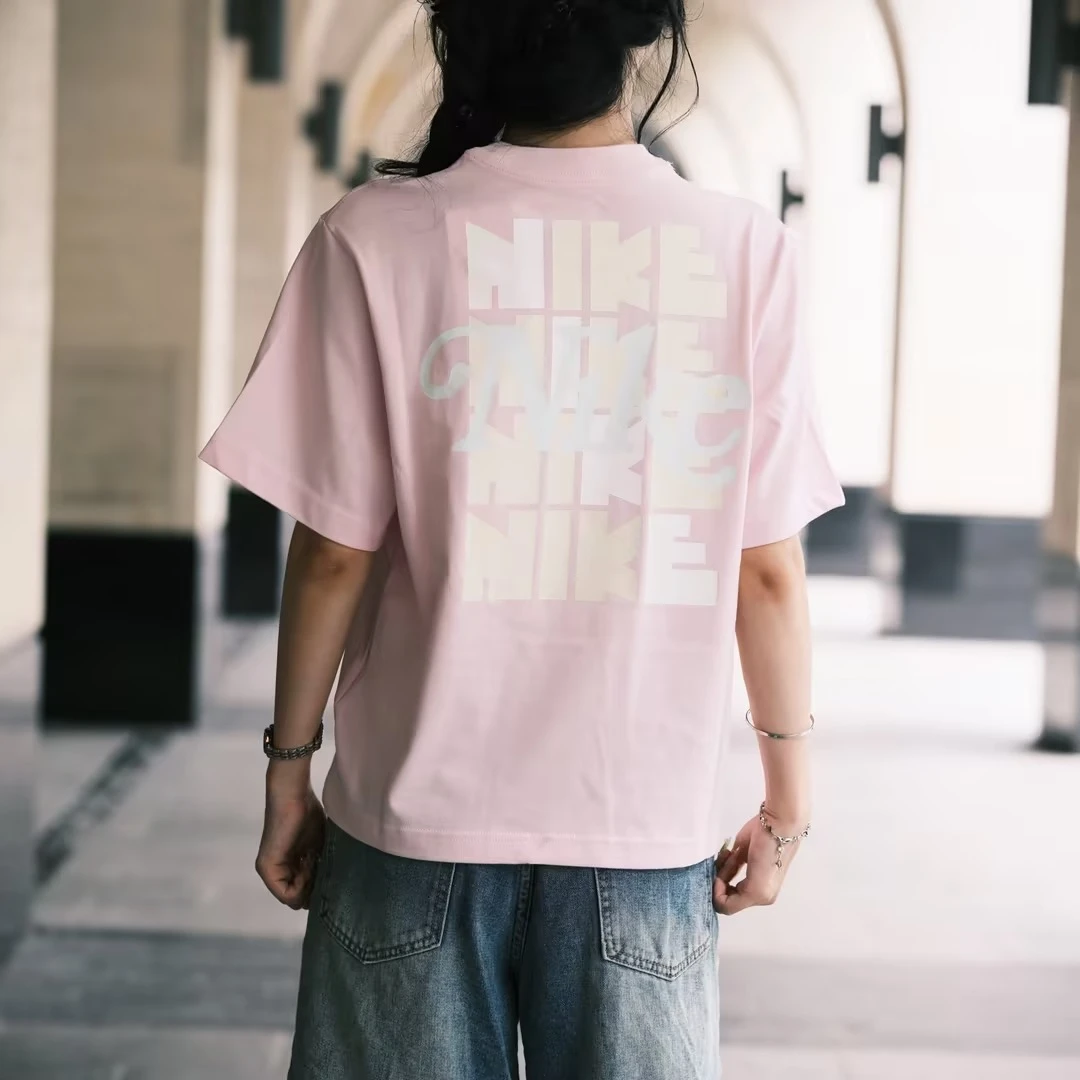 ★精选★Nike耐克女子SS TEE BOXY GCEL粉色休闲短袖T恤HM4581-663