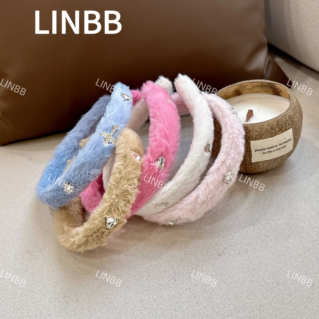 林北鼻-【芭比发箍】韩国原单毛毛亮钻增高颅顶发箍