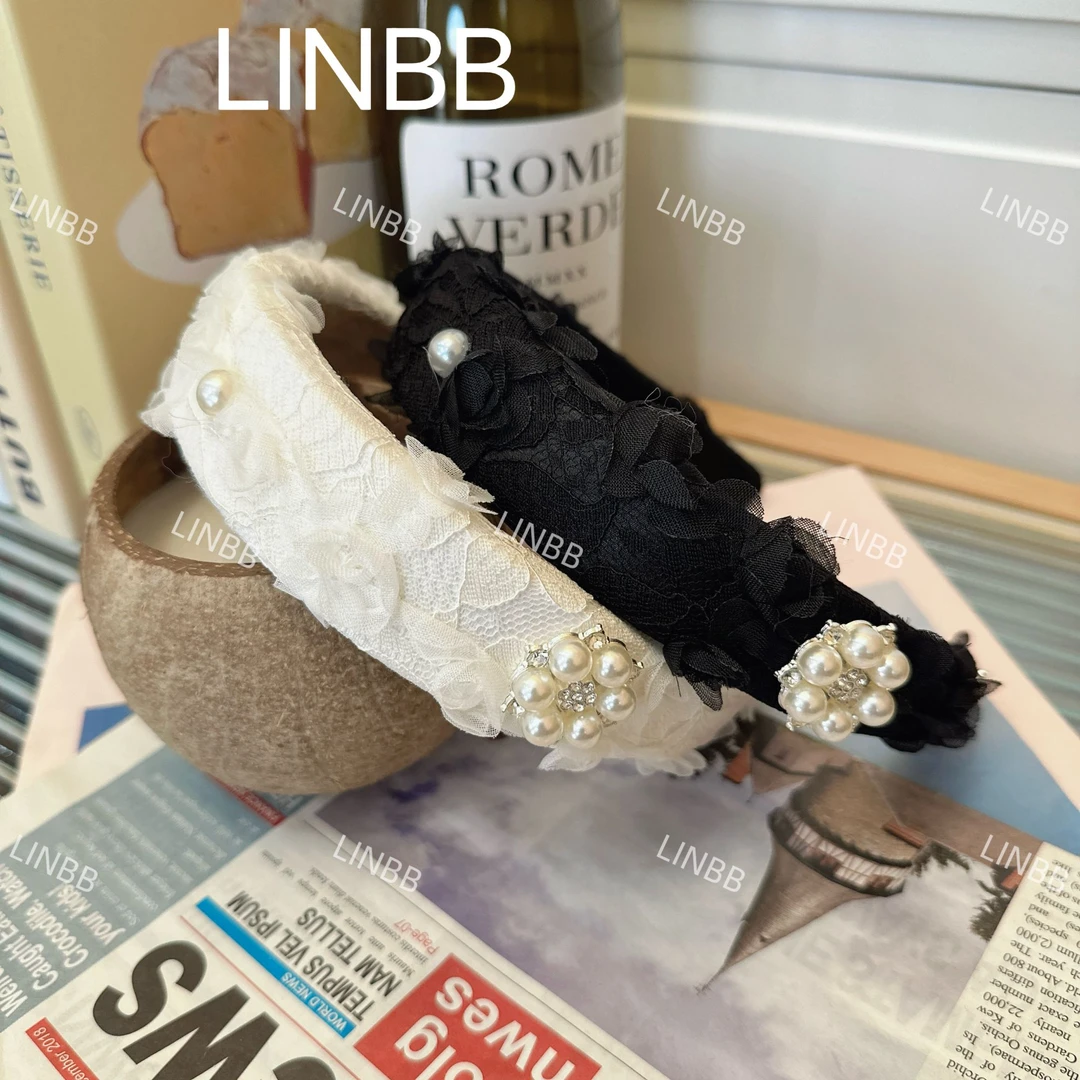 林北鼻-【蕾丝发箍】韩国原单花瓣增高颅顶发箍