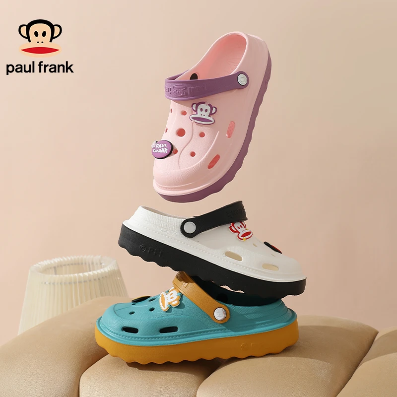 大嘴猴夏季新款情侣居家耐磨洞洞鞋户外防滑厚底踩屎感沙滩拖鞋