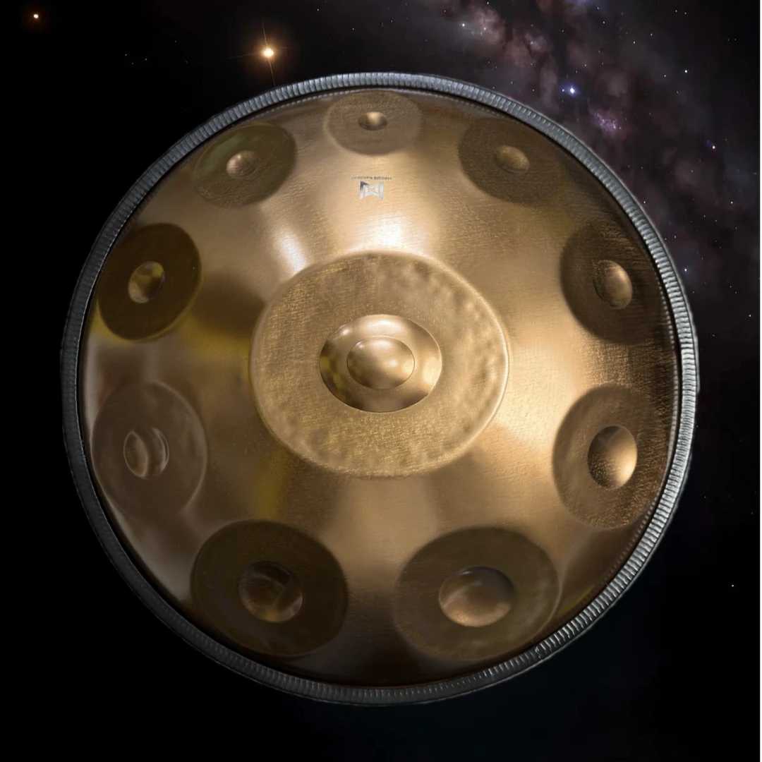 猫窝100%纯手工10音不锈钢D库尔德调式专业手碟金色