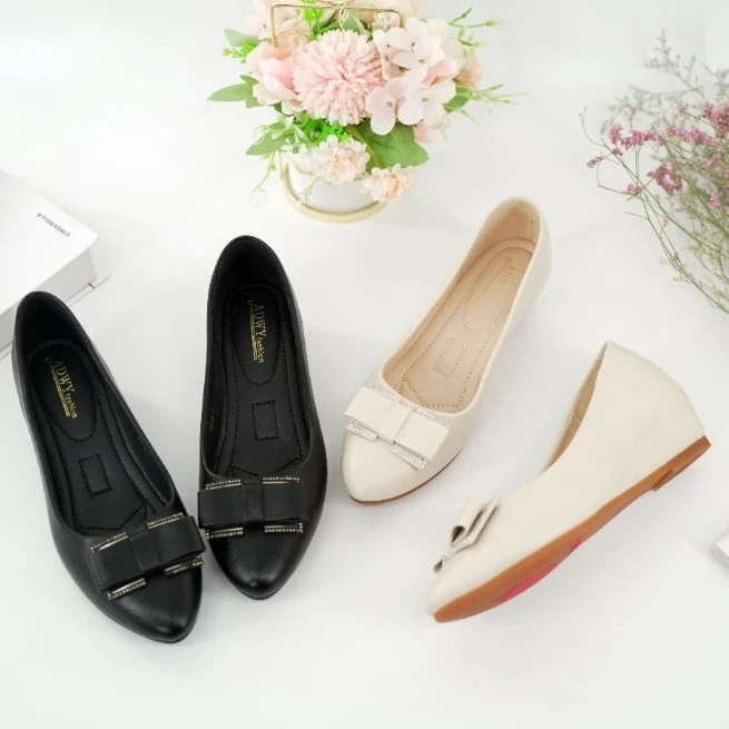 新中式国风大码百搭软底妈妈鞋圆头平底鞋春季浅口真皮女式单鞋