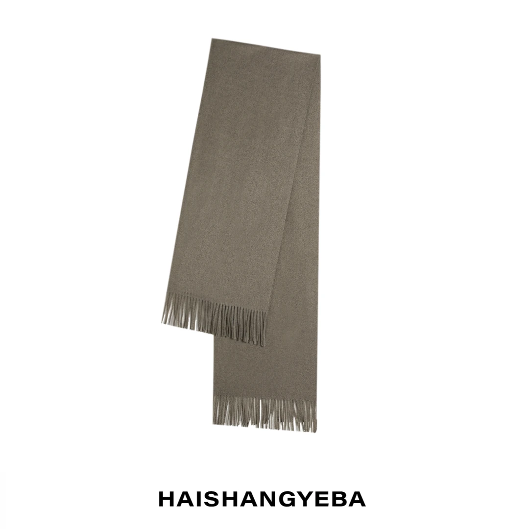 【海上叶爸】新款2024秋冬百搭羊毛亲肤不扎保暖轻盈流苏围巾