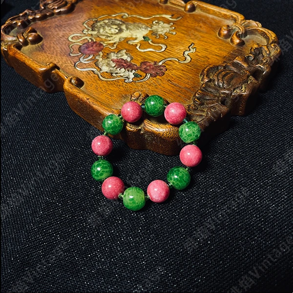 铜合金玻璃手链 009绯焰vintage复古琉璃手链009
