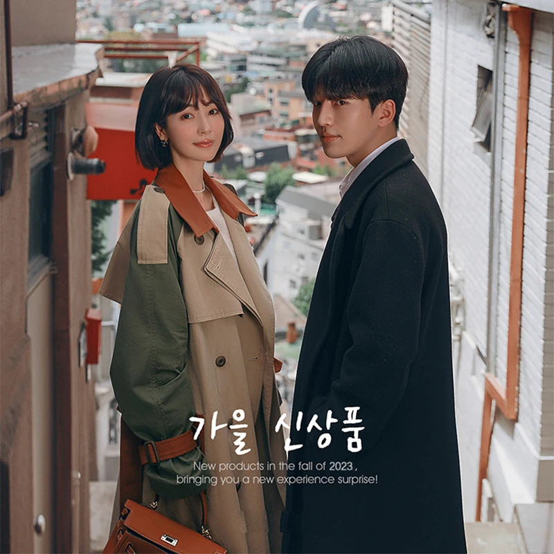 KALUOLAI/卡洛莱春秋落肩袖潮流宽松百搭风衣服装中长款日系外套